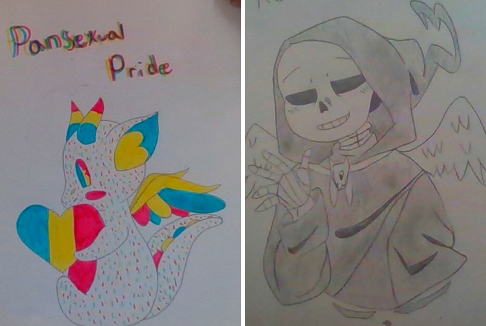 Hey Pandas, Show Your Oldest And Most Recent Sketch Side By Side (Closed)