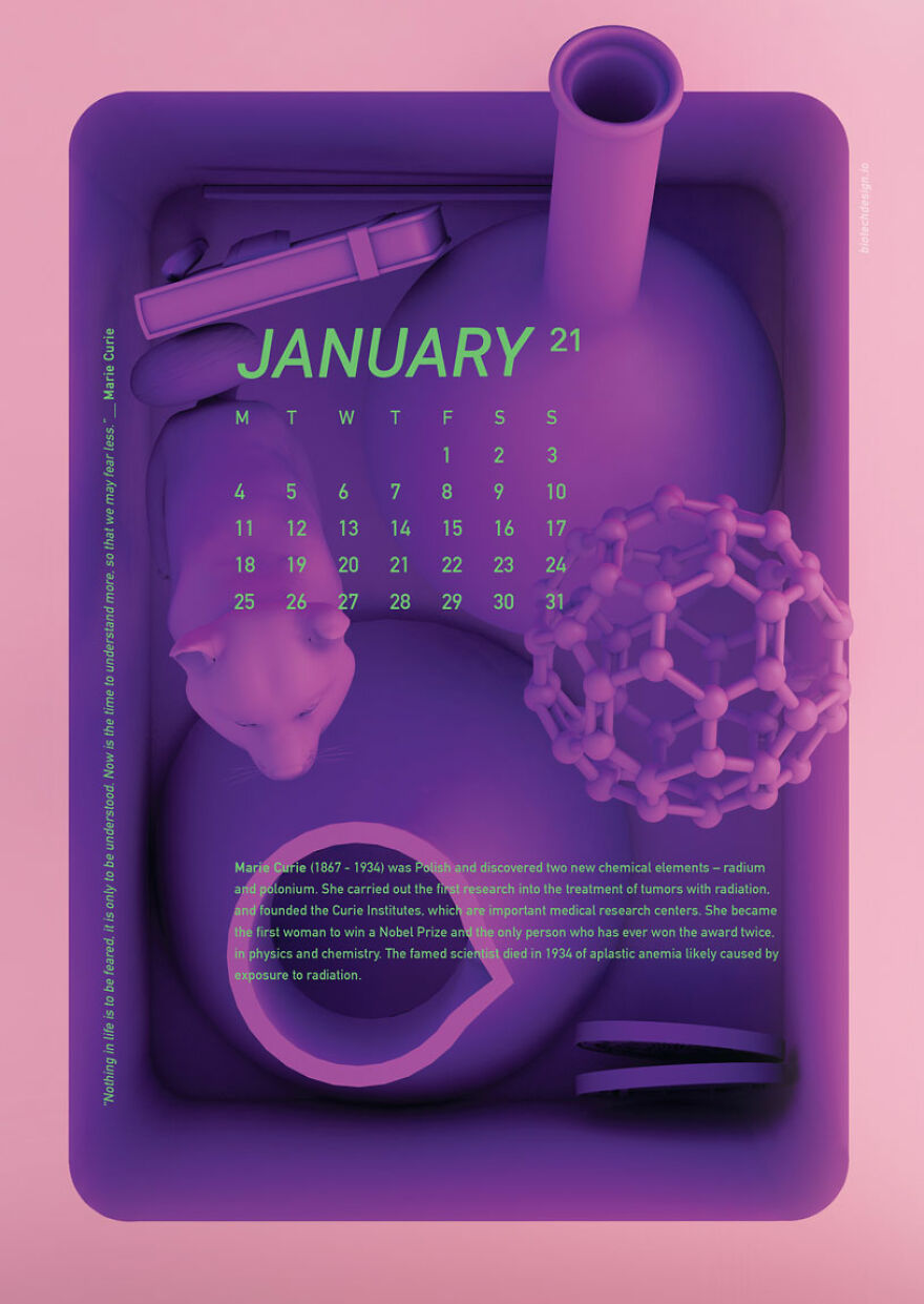 I Believe In Science_ A Color-Blocking, Science Calendar For 2021