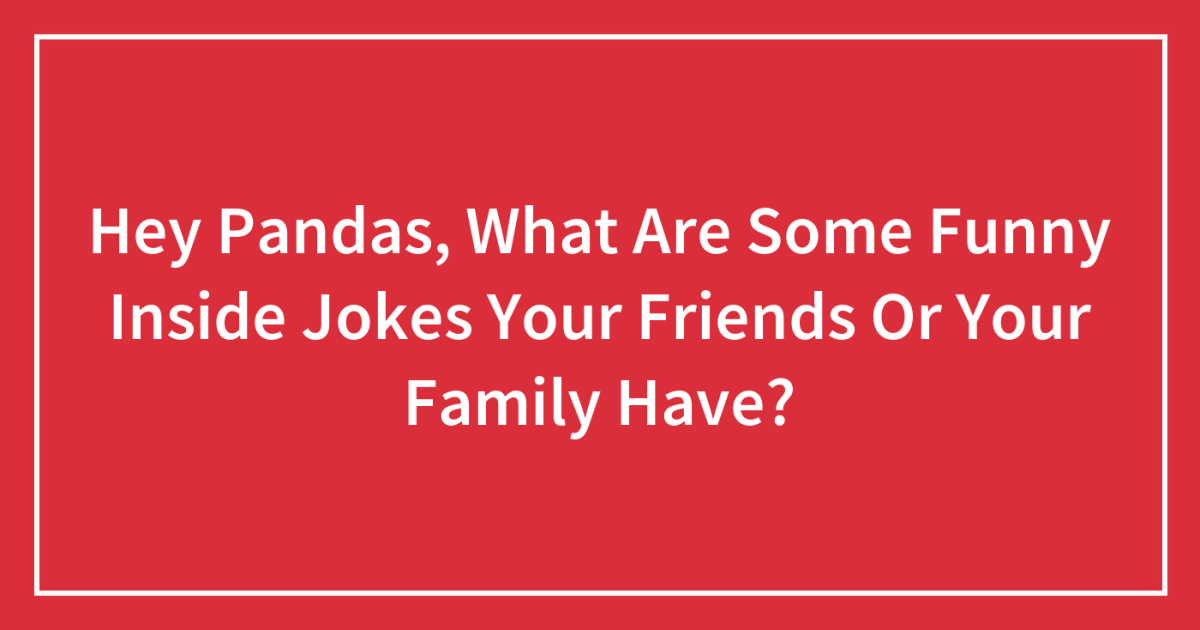 Hey Pandas, What Are Some Funny Inside Jokes Your Friends Or Your Family  Have? (Closed) | Bored Panda