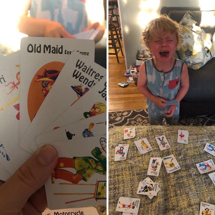 The Classic Tactic Of Holding The Old Maid Higher Than The Rest Of The Cards
