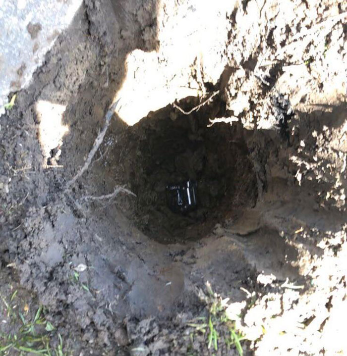 I Told My Four Year Old To Stick That Tape Measure Down The Hole And See How Deep It Is. He Just Threw The Thing In There