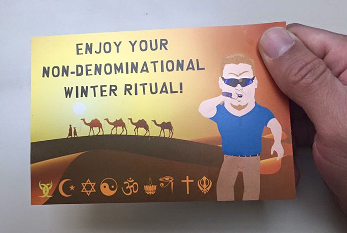 Holiday Card My Friend Got From Work