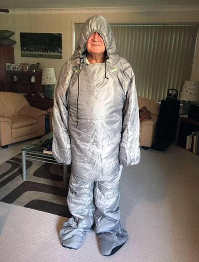 My Dad Got A Sleeping Bag Suit For Xmas