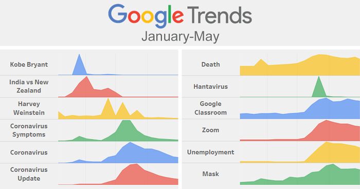guy shares a 2020 google search trends