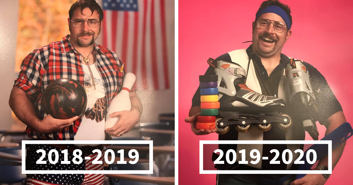 Awesome PE Teacher Decides To Take Hilarious School Photos Each Year Since 2014 And People Love It - Vimarsana News