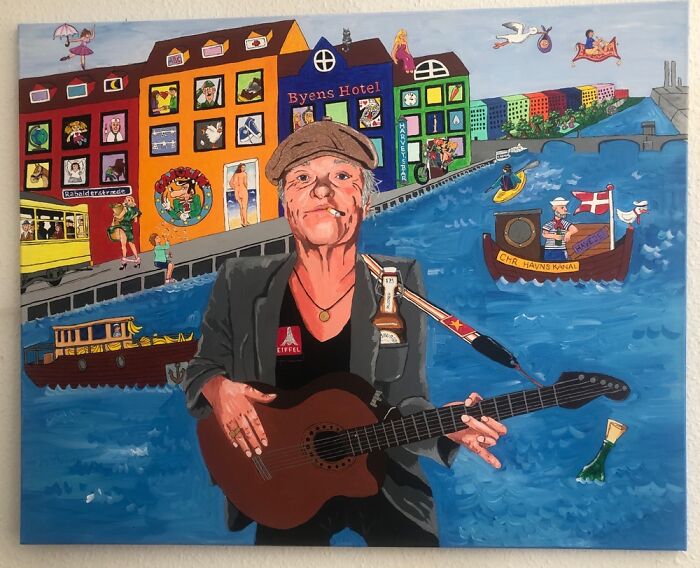 It’s Of A Danish Singer And Songwriter Kim Larsen. Every Detail Is From A Song Of His.