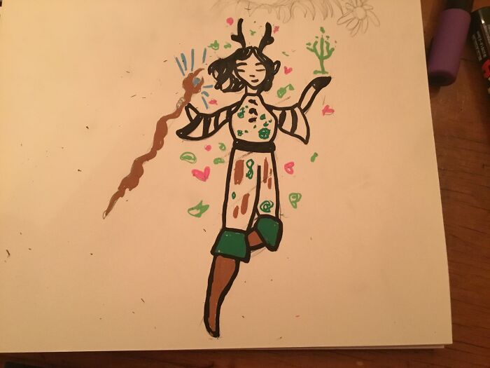 My Forest Elf With Paint Pens Named Dawn