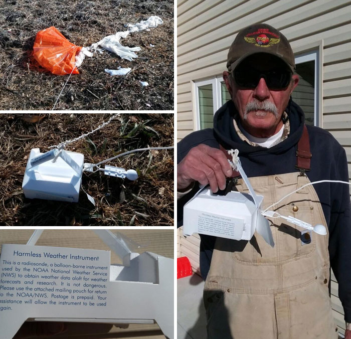 My Dad Found A Weather Balloon In His Field Today