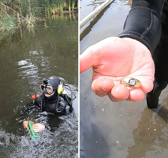 I Went Diving With My Metal Detector In A Private Lake And Was Able To Return Multiple Valuables To Their Owners, Including A $5000 Wedding Ring That Was Lost For Almost 5 Years