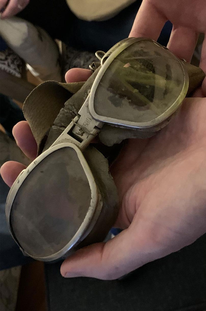 Found My Great Grandpa’s WWII Air Force Goggles With WWII Dirt Still On Them