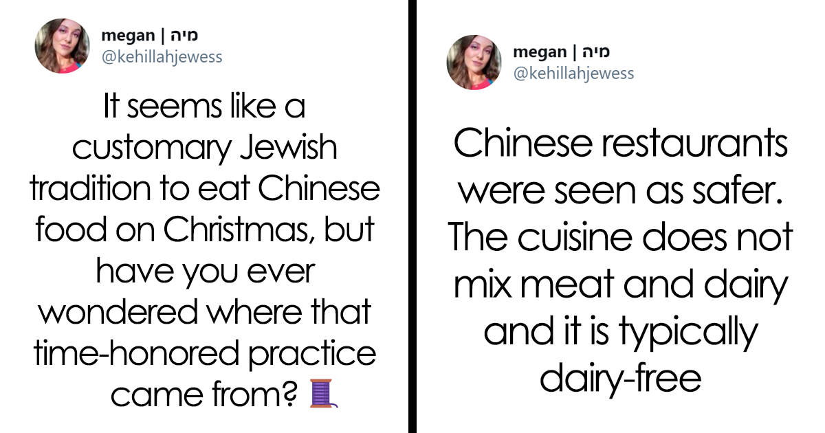 Viral Twitter Thread Explains Why Jews Eat Chinese Food On Christmas - Vimarsana News