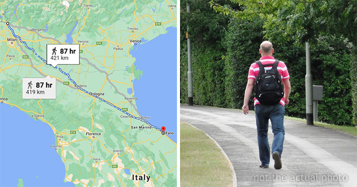 “I’m OK, Just A Bit Tired”: Italian Man Walks 450 Kilometers To Cool Off After Arguing With His Wife