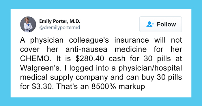 “That’s An 8500% Markup”: Doctor Goes Viral On Twitter After Sharing A Thread About How Retail Pharmacies Put A Ridiculous Markup On Medicine