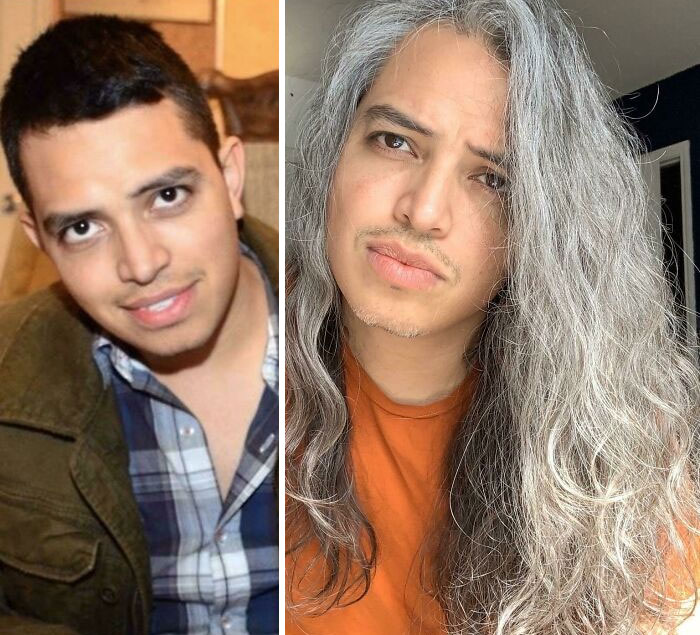 I Struggled With Having Grays At A Young Age.i Became Embarrassed Because Classmates Would Point At Them,so I Started Dying My Hair Black. 3 Years Ago I Decided To Stop Using Dye And Let My Hair Grow. I Wanted To Embrace My Grays And Encourage Others To Do The Same. It’s Ok To Have Grays At Any Age