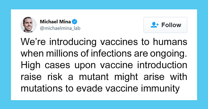 Harvard Epidemiologist Warns People About “Immune Escape” After New COVID-19 Vaccines
