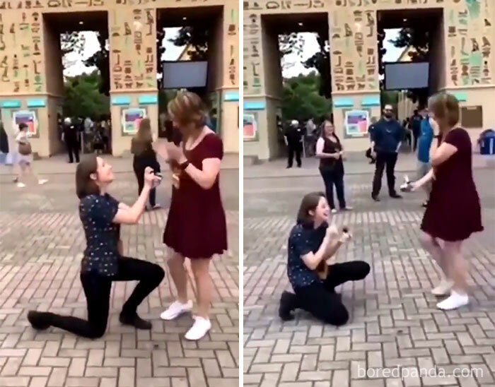 Couple Proposes To Each Other At The Same Time