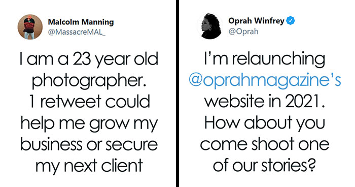 Oprah Hires A Photographer That Was Struggling After Seeing His Works On Twitter