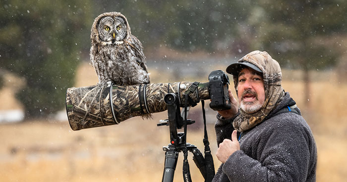 “It Sent Tingles Down My Spine For Hours”: Owl Lands On This Photographer’s Lens, Ends Up Blending In Perfectly
