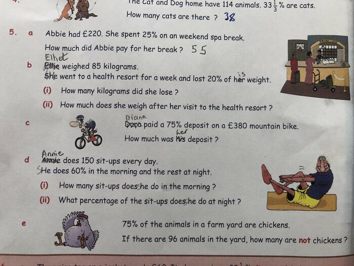 Parents Share How They 'Fixed' Sexist Task From Their Kid's Math Homework