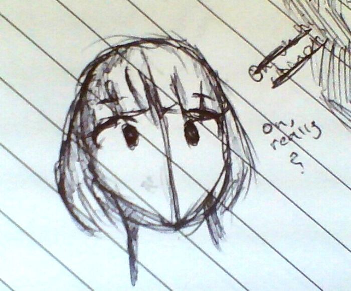 It's My Profile Pic. I Drew It In Pen. I Have Others That Are Better Than This But I'm Too Lazy And Bored To Take Pics.