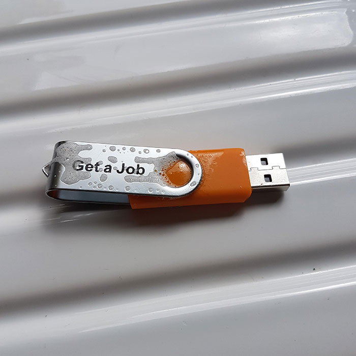 My Wife Washed My USB Drive Because It Was "Sticky"