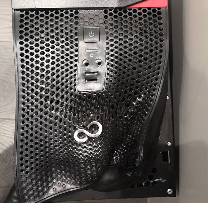 End User Had A Heater Next To The PC Which Was Randomly Shutting Off And She Thought She Had Smelled Burning A Couple Of Times. It Is Literally Screaming