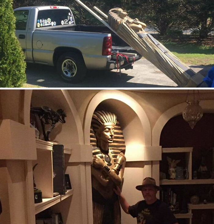 Someone On My Yard Sale Group Bought This Sarcophagus Without Measuring And Found Themselves With A Perfect Fit