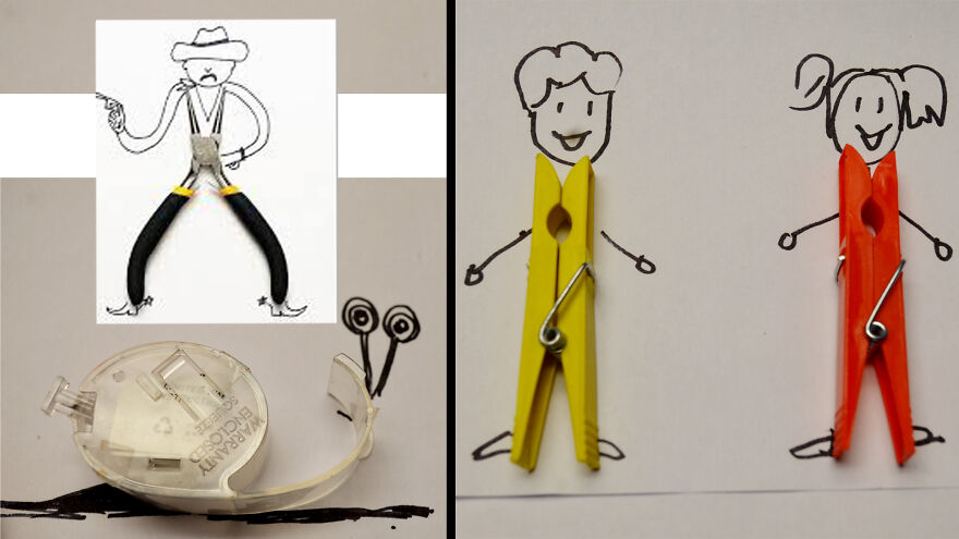 I Tried To Make Art Using Objects At Home And It Ended Up Really Cute.