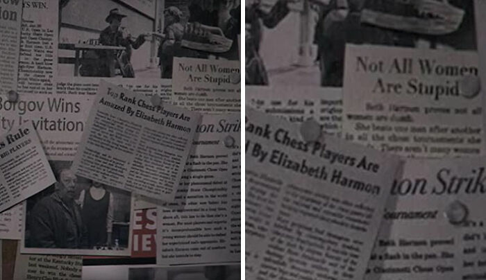 One Of The Newspaper Clippings Mr. Schaibel Saved Has A Headline "Beth Harmon Proves Not All Women Are Stupid"