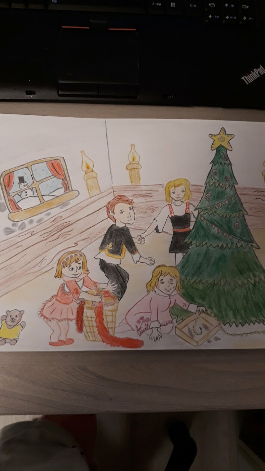 I Draw This Christmas Drawing. It Took Me Two Days.