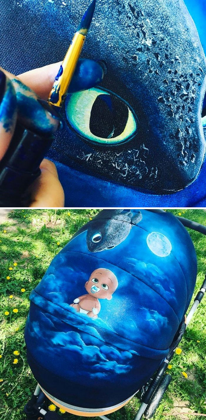 I Tried Painting On Strollers. I Held My First Experiment On My Friend’s Stroller. Everyone Was Happy With The Result