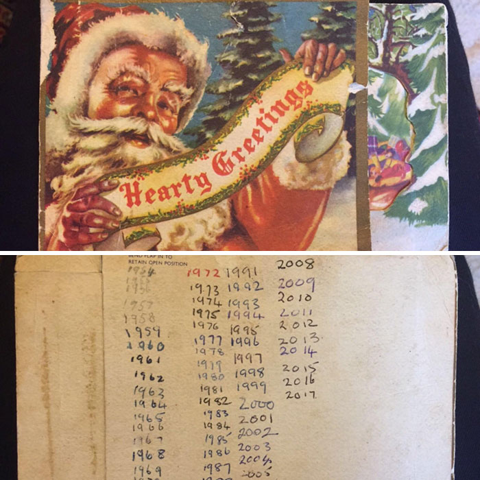 My Grandma And Her Brother Have Sent Each Other The Same Christmas Card Back And Forth For 63 Years