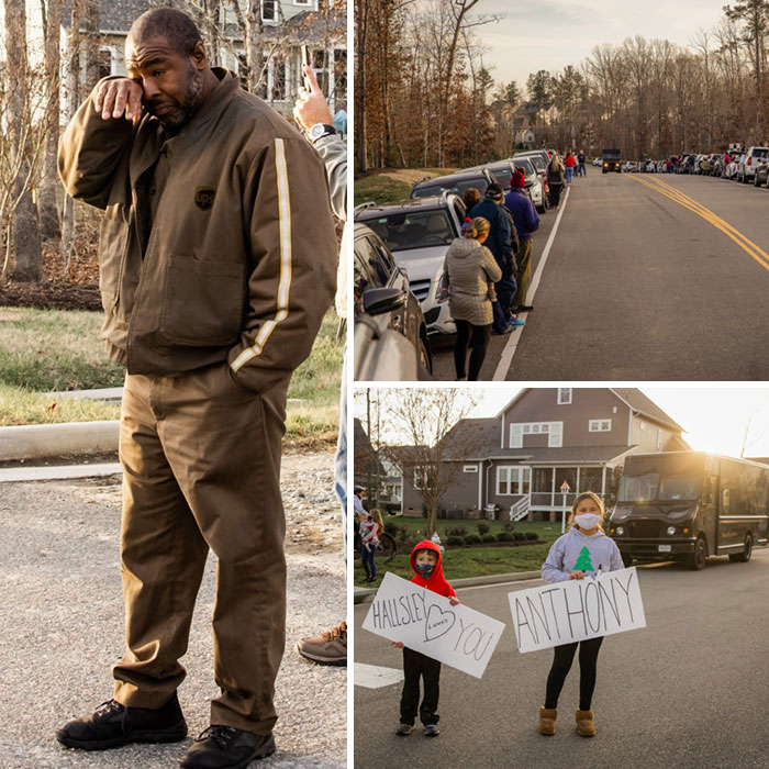 A UPS Driver Delivered Nearly 200 Packages A Day Through Lockdowns And The Holiday Season. This Week, Hundreds Of Neighbors Came Out To Give Him A Hero's Salute