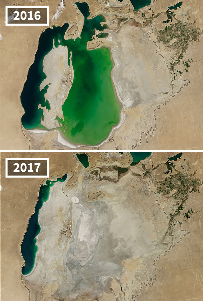 Shrinking Aral Sea, Central Asia