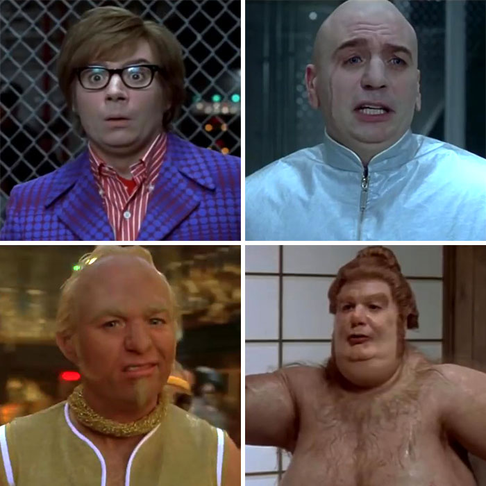 Mike Myers As Austin Powers, Dr. Evil, Goldmember, And Fat Bastard In Austin Powers: Goldmember (2002)