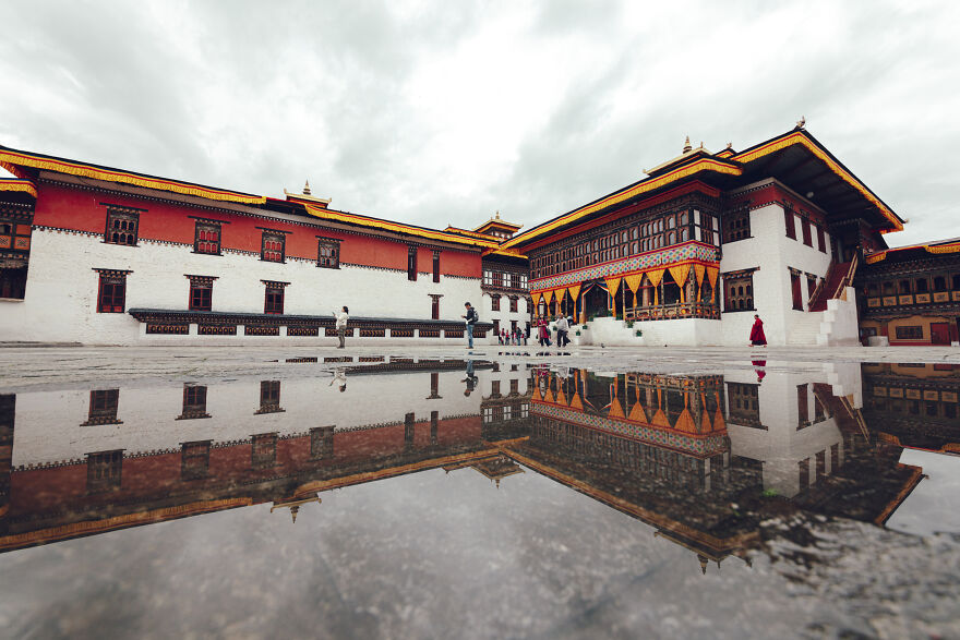 Tashichhoed-Dzong Is A Buddhist Monastery And Fortress On The Northern Edge Of The City Of Thimphu In Bhutan