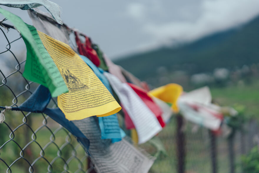 Tarchos Are One Of The Beliefs Of Tibetan Buddhism, Where The Words And Pictures On The Five-Colored Flags Flutter In The Wind To Indicate That The Sutra Has Been Recited.