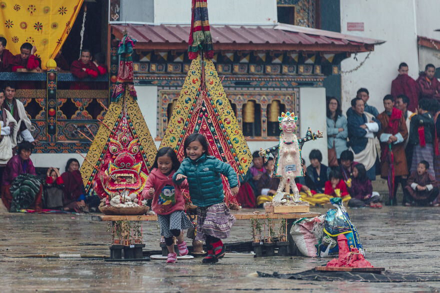 When We Visited The Gante Temple, The Largest Temple In Western Bhutan Of The Nyingma Sect Of Tibetan Buddhism, We Were Right In The Middle Of A Festival.