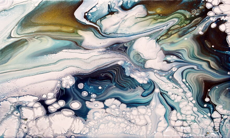 Pearl Cells And Webbing ~ Playing With Thin Consistency ~ Fluid Art Pearl Cells And Webbing ~ Playing With Thin Consistency ~ Fluid Art