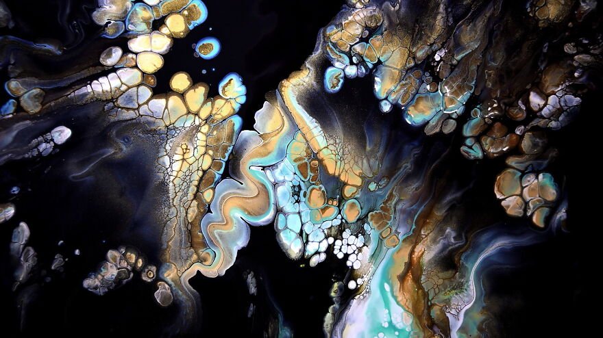 Playing With Paint And Hair Dryer ~ Beautiful Cells ~ Acrylic Pour Painting ~ Fluid Art Playing With Paint And Hair Dryer ~ Beautiful Cells ~ Acrylic Pour Painting ~ Fluid Art