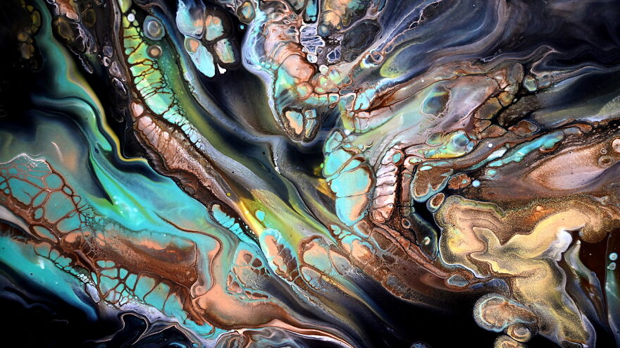 Acrylic Pouring With Thin Paints ~ Swipe And Blow ~ Fluid Art ~ Acrylic Pouring With Thin Paints ~ Swipe And Blow ~ Fluid Art ~