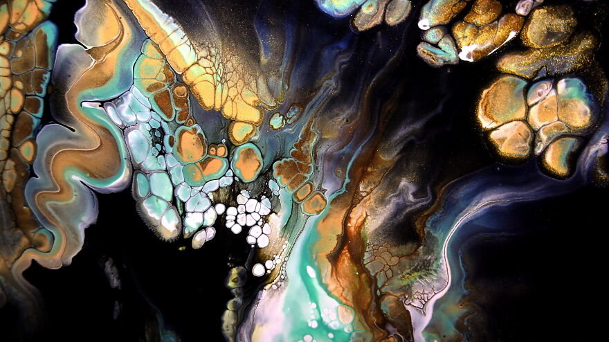 Playing With Paint And Hair Dryer ~ Beautiful Cells ~ Acrylic Pour Painting ~ Fluid Art Playing With Paint And Hair Dryer ~ Beautiful Cells ~ Acrylic Pour Painting ~ Fluid Art