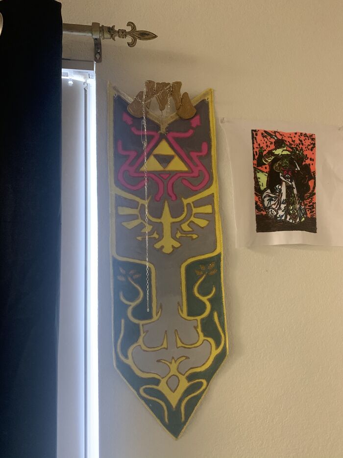 Princess Zelda Banner I Made For A Cosplay Costume. Hand Painted.