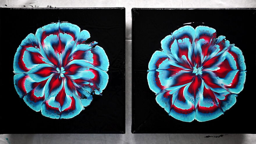 Step By Step ~ Cup Bottom Reverse Flower Dip Tutorial ~ Acrylic Pour Painting Step By Step ~ Cup Bottom Reverse Flower Dip Tutorial ~ Acrylic Pour Painting