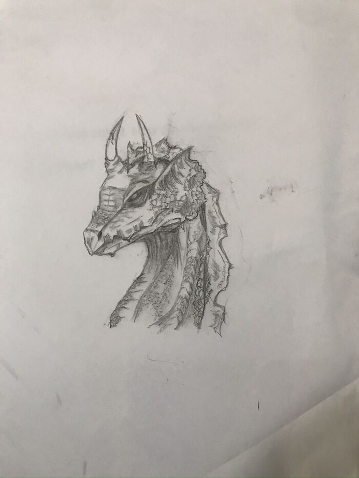 Dragon I Drew Waiting For Food In A Wendy’s