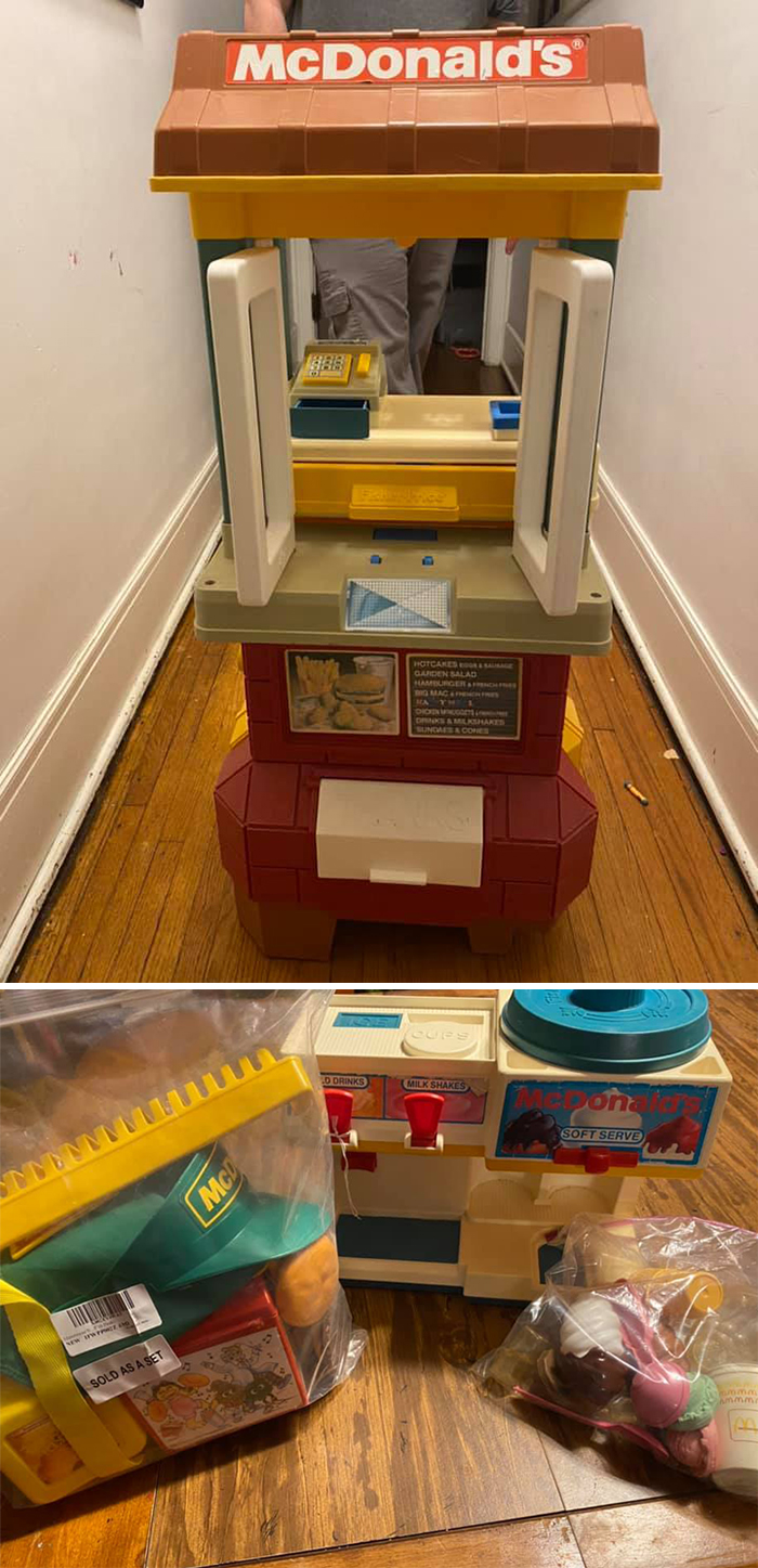 Mcdonalds Drive Thru Play Set. I Was Swooning Over It And Left It At The Thrift Store. But Then My Husband Went Back And Got It. The Ice Cream Machine Works, So It’s Not Super Realistic