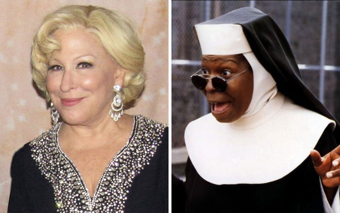Bette Midler Turned Down The Part Of Sister Mary Clarence In "Sister Act", Eventually Played By Whoopi Goldberg