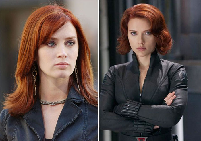 Emily Blunt fue la primera opción para interpretar a Black Widow, pero Scarlett Johansson consiguió el papel