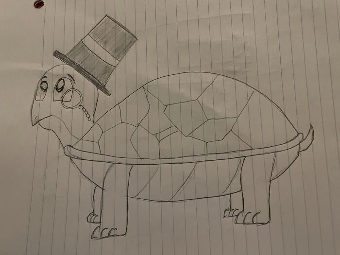 Here’s A Turtle, Complete With Top Hat And Monocle...like All Turtles Have