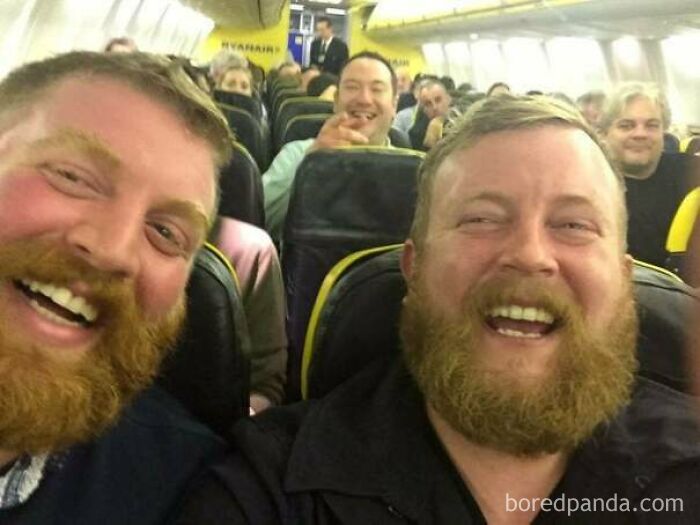 Two Strangers Sit Next To Each Other On A Flight And Meet Their Doppelganger